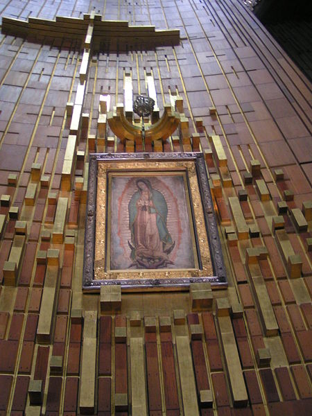 Interior da atual Basílica de Nossa Senhora de Guadalupe